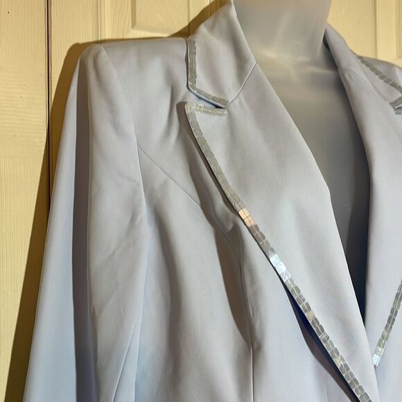 Together Spiegel Vintage 1990s Sky Blue Blazer Sequined Trim 10 - Picture 7 of 16